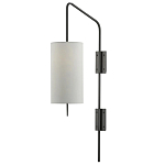 Бра чёрное с тканевым абажуром в форме цилиндра Rough Beauty варинант исполнения - 3 | Loft Concept в Нижнем Новгороде