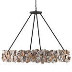 Люстра круглая с абажуром из устричных раковин Sea Ravens варинант исполнения - 3 | Loft Concept в Нижнем Новгороде