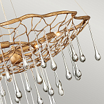 Люстра подвесная золотого цвета с металлическим сетчатым основанием и стеклянными каплевидными подвесками Hinkley варинант исполнения - 4 | Loft Concept в Нижнем Новгороде