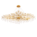 Люстра круглая подвесная с декором в виде ветвей и прозрачных подвесок из стекла в форме капель Droplet Chandelier варинант исполнения - 1 | Loft Concept в Нижнем Новгороде