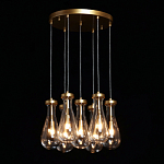 Люстра с 7-ю прозрачными плафонами из стекла в форме капли Lucid Rain  варинант исполнения - 3 | Loft Concept в Нижнем Новгороде