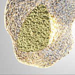 Бра с рельефным волнообразным стеклянным плафоном и вставкой из мрамора Liquid Stone варинант исполнения - 5 | Loft Concept в Нижнем Новгороде