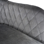 Стул с мягкой серой обивкой из велюра и подъемно-поворотным механизмом на черных колесиках Harper Gray варинант исполнения - 3 | Loft Concept в Нижнем Новгороде