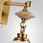 Бра со стеклянным плафоном конусообразной формы и декоративной вставкой из джута Tectona  варинант исполнения - 6 | Loft Concept в Нижнем Новгороде