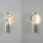 Бра с круглым зеркальным диском на прямоугольном соновании Reflection Circle Glow варинант исполнения - 3 | Loft Concept в Нижнем Новгороде