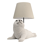 Настольная лампа в детскую Белый морской котик варинант исполнения - 2 | Loft Concept в Нижнем Новгороде