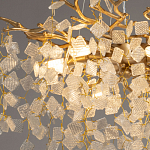 Люстра подвесная золотого цвета с декоративными ветвями и прозрачными рельефными подвесками FAIRYTREE Light варинант исполнения - 5 | Loft Concept в Нижнем Новгороде