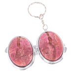 Зеркало брелок складное двухстороннее из натурального камня Родонит Stone Mirrors варинант исполнения - 3 | Loft Concept в Нижнем Новгороде