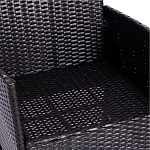 Обеденный комплект из искуственного ротанга Vintara черный варинант исполнения - 6 | Loft Concept в Нижнем Новгороде