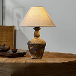 Настольная лампа с керамическим фактурным основанием и тканевым абажуром Eastern Tale варинант исполнения - 5 | Loft Concept в Нижнем Новгороде