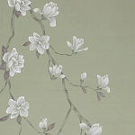 Обои ручная роспись Magnolia Canopy Colourway SC-287 on Aquamarine slub silk варинант исполнения - 2 | Loft Concept в Нижнем Новгороде