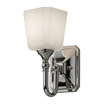 Бра для ванных комнат с белым матовым плафоном квадратной формы на основании цвета хром Feiss варинант исполнения - 1 | Loft Concept в Нижнем Новгороде