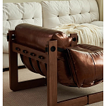 Кресло-диван кожаное на деревянном каркасе Medieval Furniture варинант исполнения - 5 | Loft Concept в Нижнем Новгороде