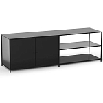 ТВ-тумба из металла с 2-мя дверцами и полками Damian Metal TV Stand варинант исполнения - 2 | Loft Concept в Нижнем Новгороде