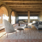 Дизайнерский кофейный стол из дерева с керамической столешницей уличный SWAY Coffee Table варинант исполнения - 9 | Loft Concept в Нижнем Новгороде