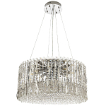 Круглая люстра с металлическими и хрустальными подвесками Bonnay Crystal Chrome Chandelier варинант исполнения - 6 | Loft Concept в Нижнем Новгороде