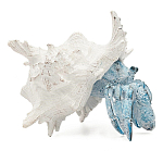 Статуэтка голубой рак с белой раковиной Marine Accessories варинант исполнения - 1 | Loft Concept в Нижнем Новгороде