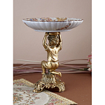 Чаша с цветочным орнаментом на ножке в виде бронзового ангела Eden Garden варинант исполнения - 6 | Loft Concept в Нижнем Новгороде