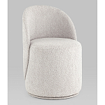 Пуф Loreen со спинкой вращающийся букле светло-серый варинант исполнения - 1 | Loft Concept в Нижнем Новгороде