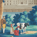 Обои ручная роспись Monuments of Paris Jacquemart on scenic paper варинант исполнения - 1 | Loft Concept в Нижнем Новгороде