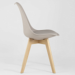 Стул с основой из пластика и мягким сиденьем Arvika Beige варинант исполнения - 2 | Loft Concept в Нижнем Новгороде