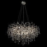 Люстра подвесная с прозрачными стеклянными подвесками в форме капель Диаметр 80 см Droplet Chandelier варинант исполнения - 5 | Loft Concept в Нижнем Новгороде