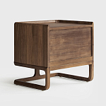 Прикроватный деревянный столик с 2-мя ящиками Moon Walnut Furniture варинант исполнения - 12 | Loft Concept в Нижнем Новгороде