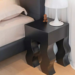 Дизайнерский журнальный стол чёрный с ножками волнистой формы Egopi варинант исполнения - 2 | Loft Concept в Нижнем Новгороде