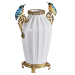 Ваза белого цвета из фарфора с птичкми White Garden варинант исполнения - 2 | Loft Concept в Нижнем Новгороде