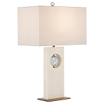 Настольная лампа из мрамора с тканевым прямоугольным абажуром Eternity варинант исполнения - 3 | Loft Concept в Нижнем Новгороде