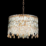 Люстра круглая с хрустальными подвесками на золотистом каркасе Roul Crystal Light варинант исполнения - 6 | Loft Concept в Нижнем Новгороде