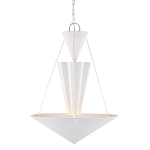 Люстра светодиодная белая геометрической формы с рифленым плафоном White Geometric Lamps варинант исполнения - 1 | Loft Concept в Нижнем Новгороде