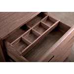 Прикроватный столик деревянный с 2-мя ящиками Moon Walnut Furniture варинант исполнения - 3 | Loft Concept в Нижнем Новгороде
