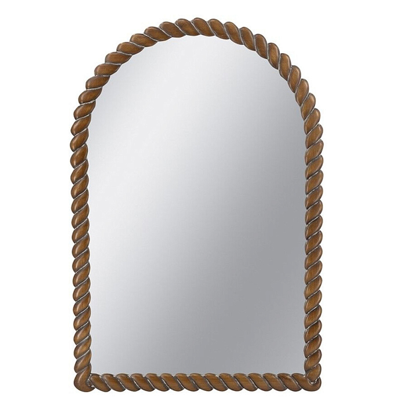 Зеркало с текстурной рамой из натурального дерева  Pine Wall Mirror Коричневый в Нижнем Новгороде | Loft Concept 