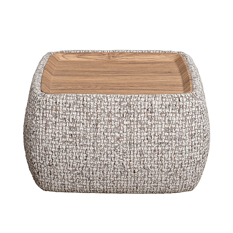 Столик прикроватный мягкий Soft Table from Chenille Древесина Серый в Нижнем Новгороде | Loft Concept 