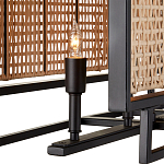 Люстра прямоугольной формы с чёрным каркасом и вставкой из плетеного материала Cage for Light варинант исполнения - 2 | Loft Concept в Нижнем Новгороде