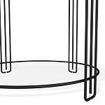 Стол журнальный круглый со столешницей из стекла Gold and Black Marble варинант исполнения - 4 | Loft Concept в Нижнем Новгороде