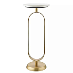 Столик приставной с овальным золотым основанием Oval Gold Base варинант исполнения - 1 | Loft Concept в Нижнем Новгороде