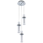 Подвесной светильник хром Trio Odile Acrylic Tube Hanging Lamp Chrome варинант исполнения - 2 | Loft Concept в Нижнем Новгороде