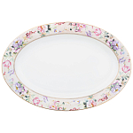 Сервиз столовый из фарфора белый с цветочным принтом на 6 персон 23 предмета Flower Porcelain Collection варинант исполнения - 2 | Loft Concept в Нижнем Новгороде