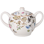 Чайный сервиз из фарфора белый с рисунком цветов на 6 персон 14 предметов Garden Whisper Porcelain Set  варинант исполнения - 3 | Loft Concept в Нижнем Новгороде