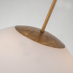 Подвесной светильник золотого цвета с полусферическим опаловым плафоном и декоративным элементом Elstead Lighting варинант исполнения - 5 | Loft Concept в Нижнем Новгороде