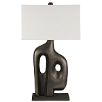 Настольная лампа с прямоугольным тканевым абажуром на фигурном каркасе Brutilist  варинант исполнения - 4 | Loft Concept в Нижнем Новгороде