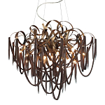 Люстра подвесная с объемной композицией из скрученных лент и металлических цепочек Atlantis Chain варинант исполнения - 1 | Loft Concept в Нижнем Новгороде