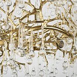 Подвесная люстра в виде ветвей деревьев золотого цвета с прозрачными подвесками-каплями 8 и 14 ламп Droplet Chandelier варинант исполнения - 6 | Loft Concept в Нижнем Новгороде