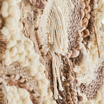 Овальный Современный Гобелен Абстракция в бежевых тонах Shallow варинант исполнения - 3 | Loft Concept в Нижнем Новгороде