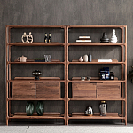 Стеллаж в гостиную для книг Moon Walnut Furniture варинант исполнения - 3 | Loft Concept в Нижнем Новгороде