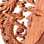 Панно из дерева дракон и луна Panel With Animals варинант исполнения - 2 | Loft Concept в Нижнем Новгороде