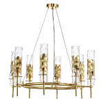 Люстра подвесная круглая с 8-ю цилиндрическими плафонами из стекла LIAISON варинант исполнения - 3 | Loft Concept в Нижнем Новгороде