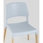 Пластиковый стул на ножках из массива бука Ferret Grey-Blue варинант исполнения - 2 | Loft Concept в Нижнем Новгороде